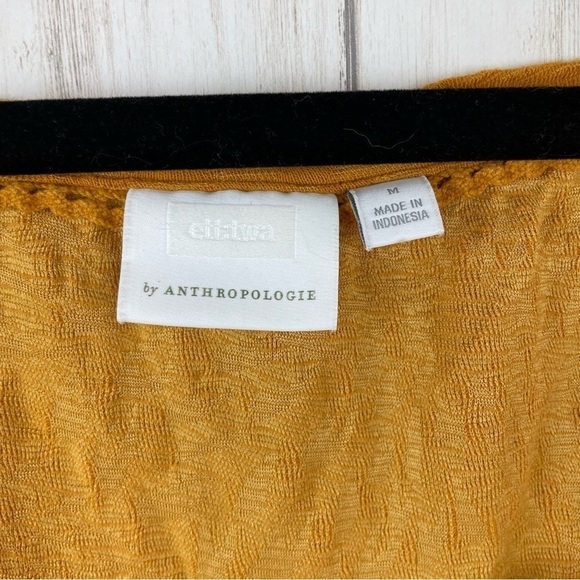 Anthropologie Ett Twa golden yellow top medium - Picture 3 of 5